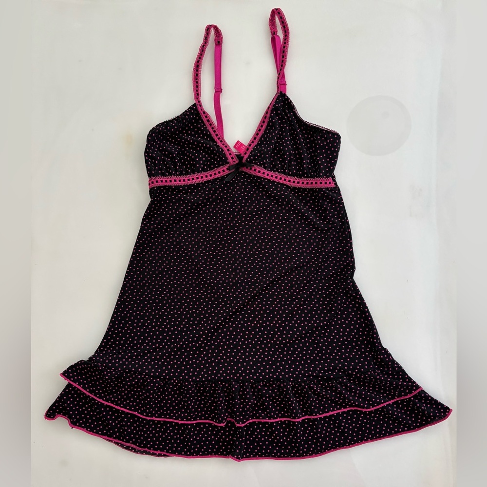 Pucker Up polka dot babydoll nightgown size M